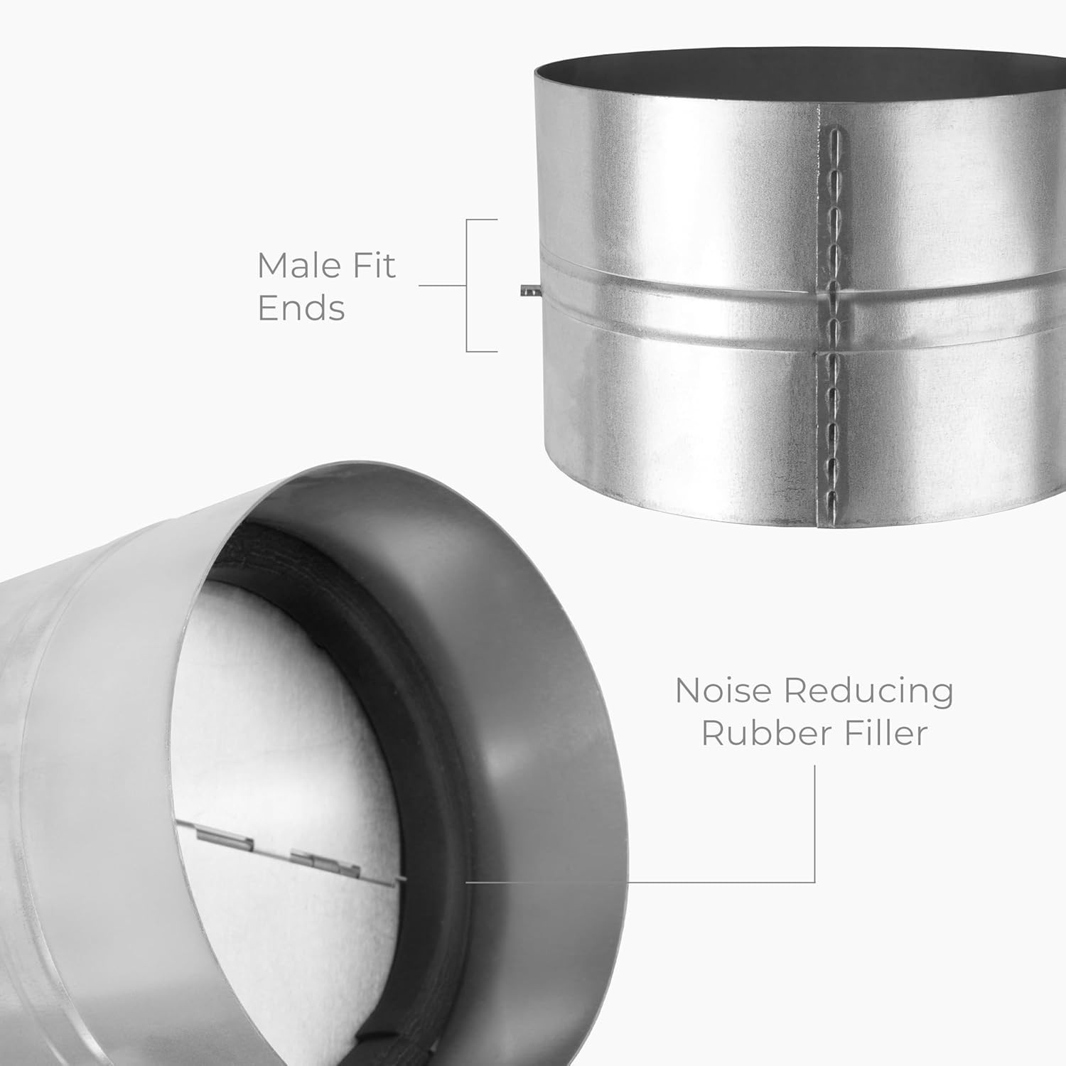 Durable 5 Inch Galvanized Steel Backdraft Damper for HVAC Ventilation Systems