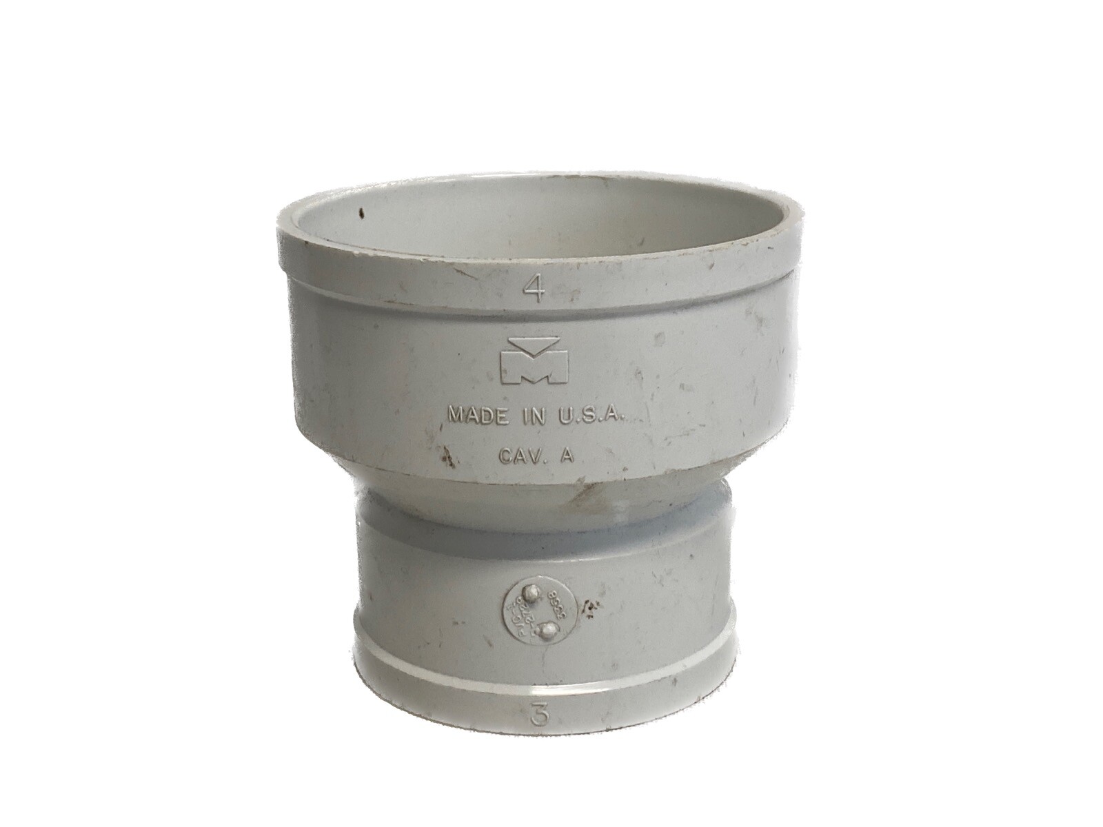 NOS PVC 4” to 3” Concentric Reducing Coupling Adapter Schedule-40 CAV. A
