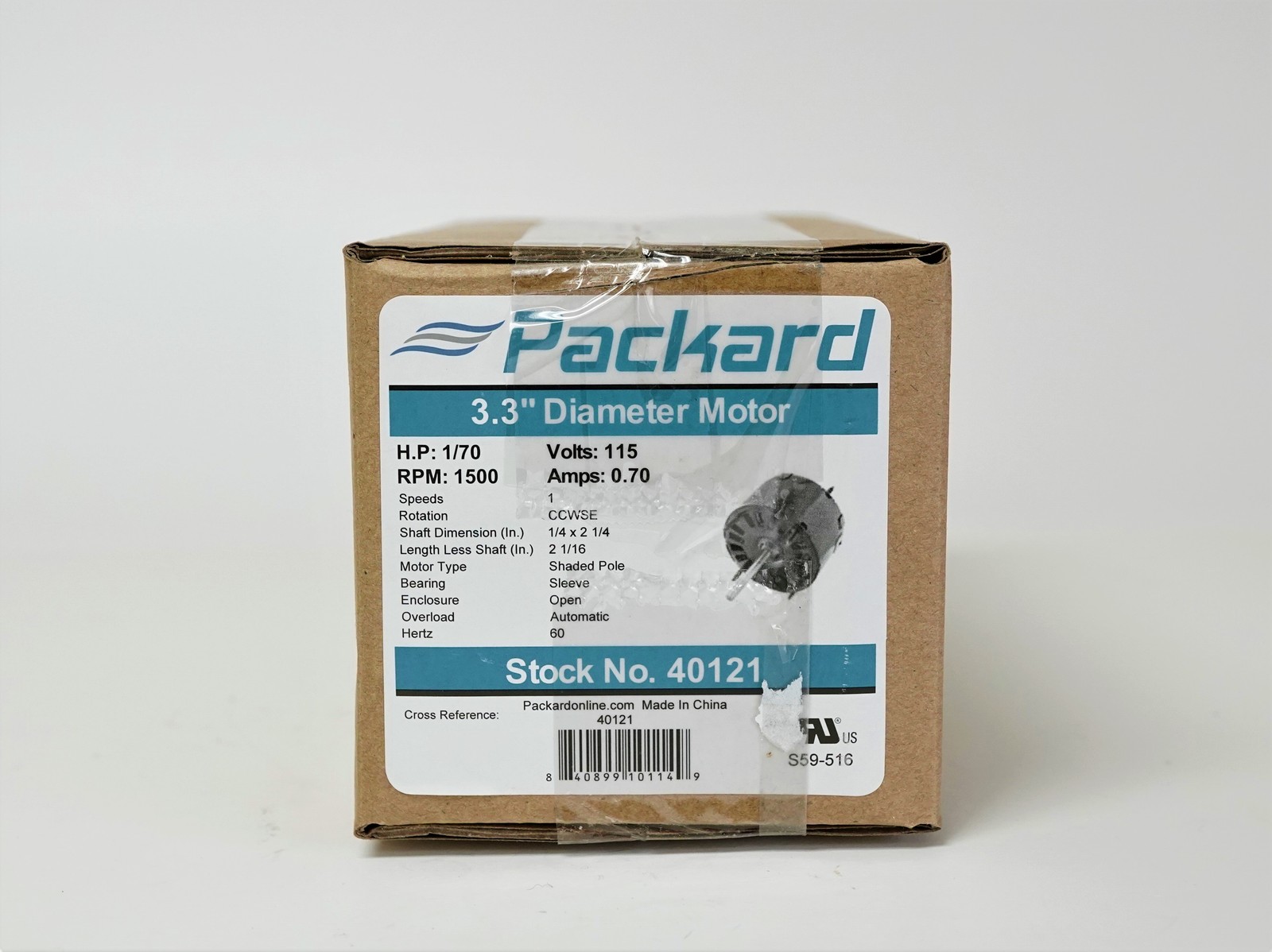 40121 3.3″ Motor 1/70 HP 1500 RPM 115 Volts CCW Rotation Replaces Fasco D121 U15