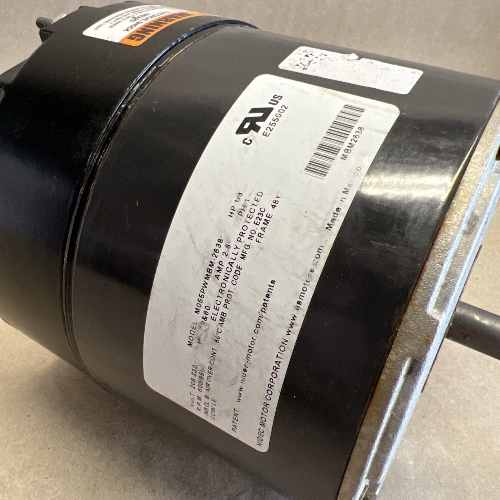 Goodman Amana 1/3 HP ECM Condenser Fan Motor 0131M00953 M055PWMBM-2638 208-230 V