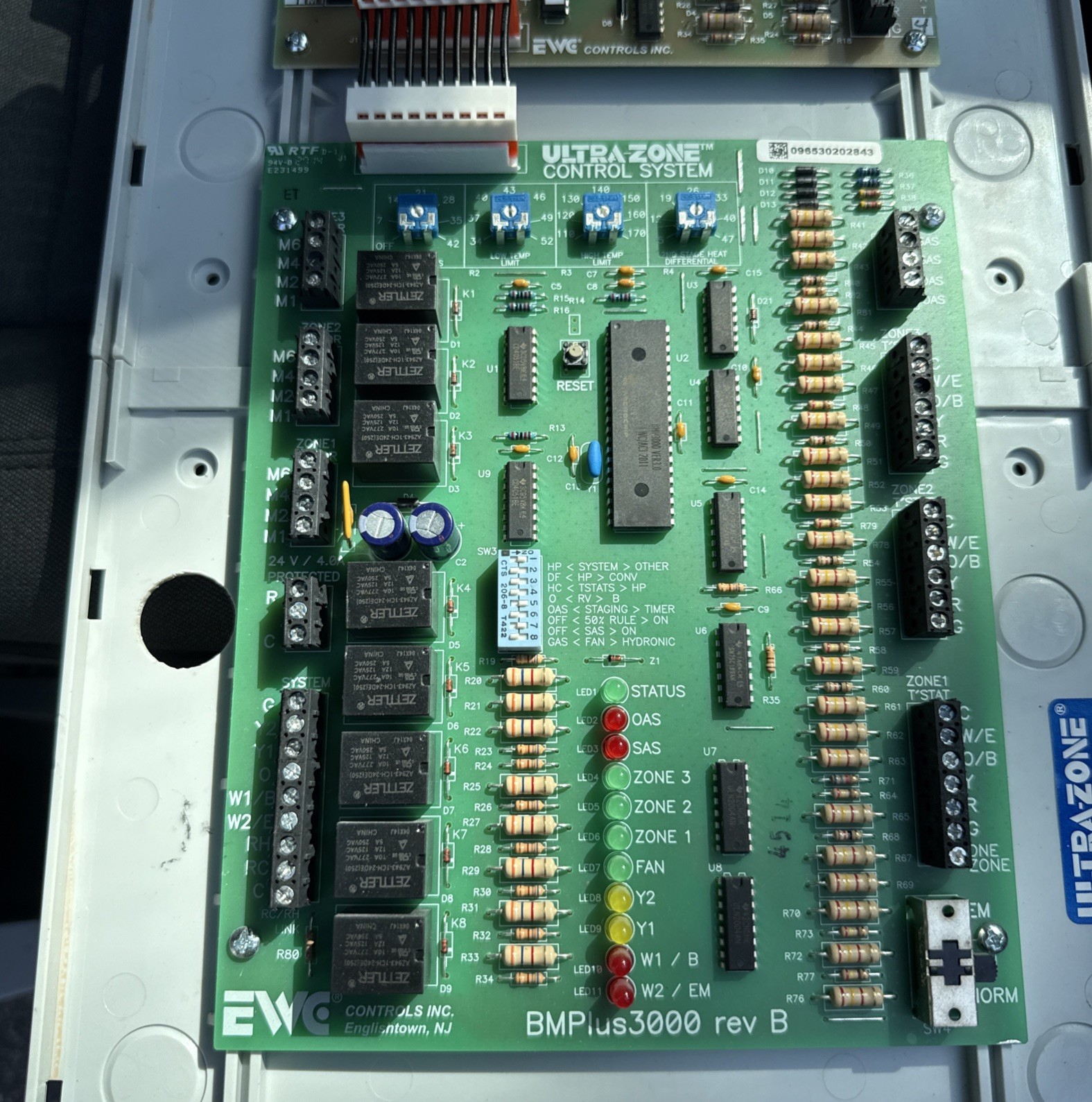 BMPLUS 3000 Control Panel, EWC 3 zone control board with XM2 module