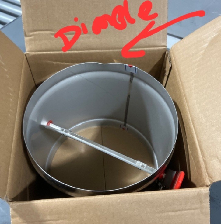 Manual 8″ HVAC Damper Stainless Steel Aluminum Round Airflow Adjustment Sleeve