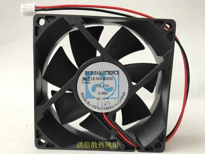 1PCS RUILIAN SCIENCE RDL8025S 12V 0.08A 8CM 2-Pin Silent Cooling Fan