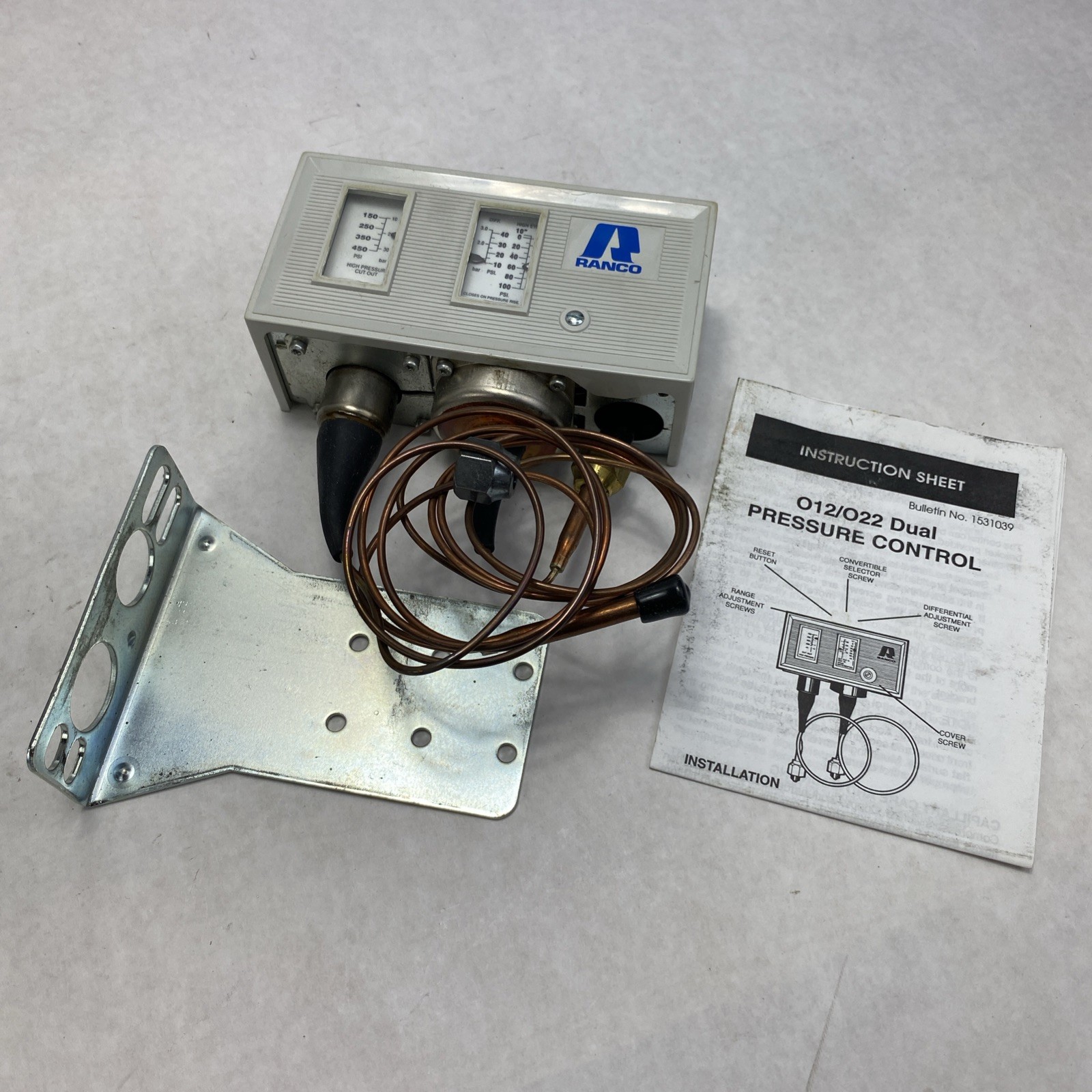 Ranco 012-1549 Dual Pressue Control With Flare Nut Connectors
