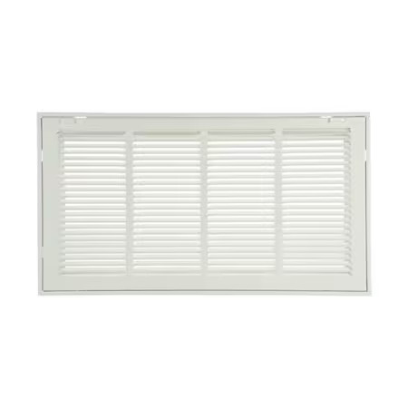 Ceiling/Wall Filtered Return Air Grille, 24 In W X12 In H Opening, White,