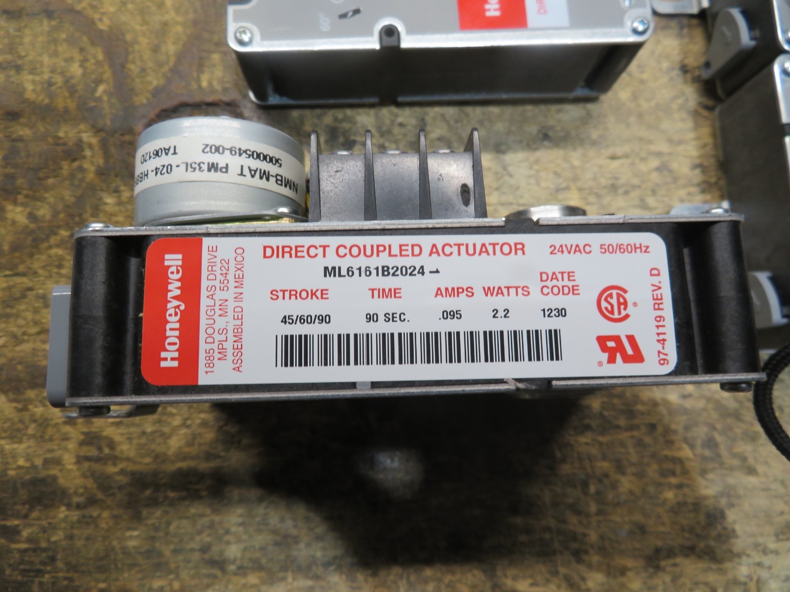 LOT OF 10 UNTESTED AS IS Honeywell Direct Coupled Actuator ML6161B2024
