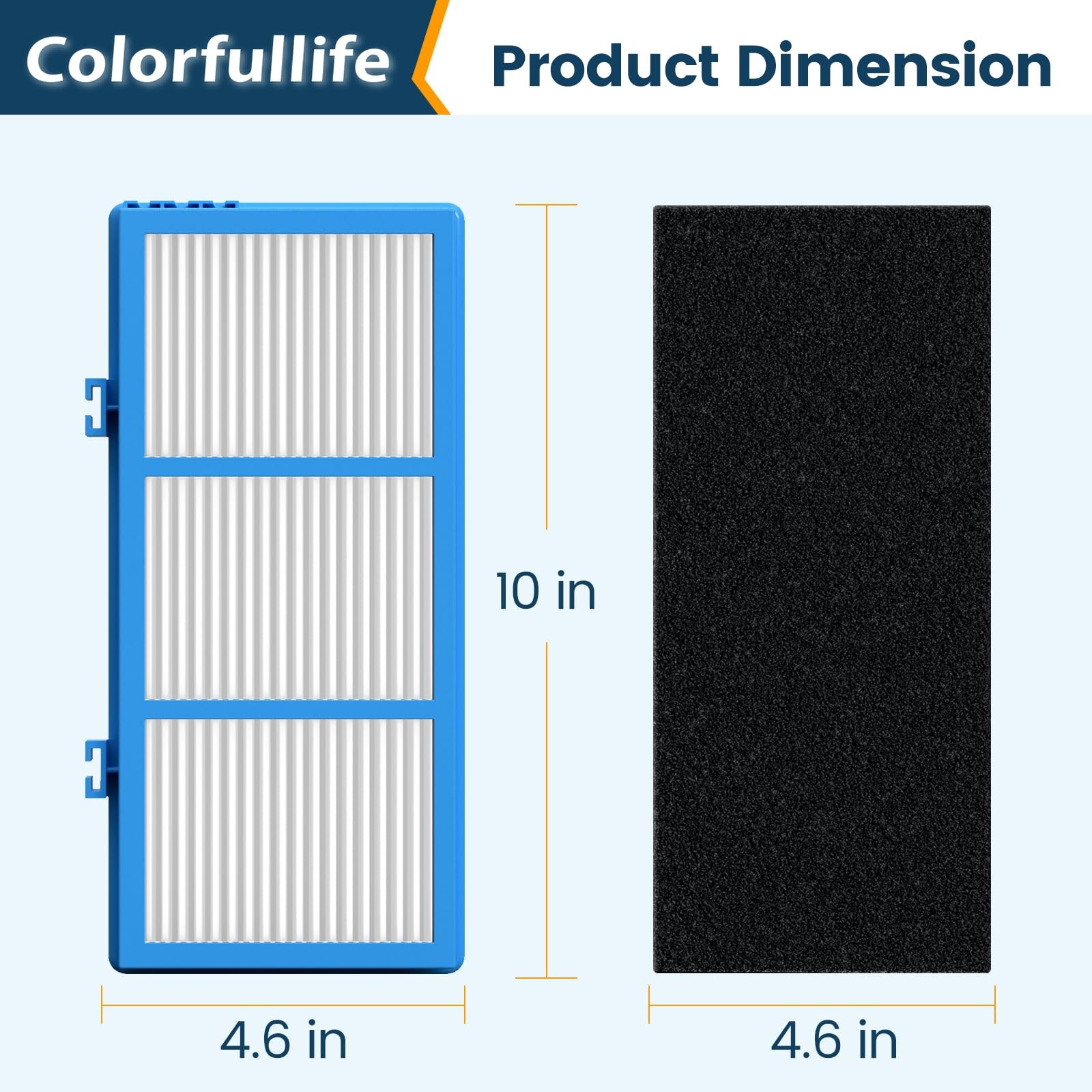 Colorfullife Replacement Filters for Holmes AER1 HEPA Type 12 Piece Set, blue