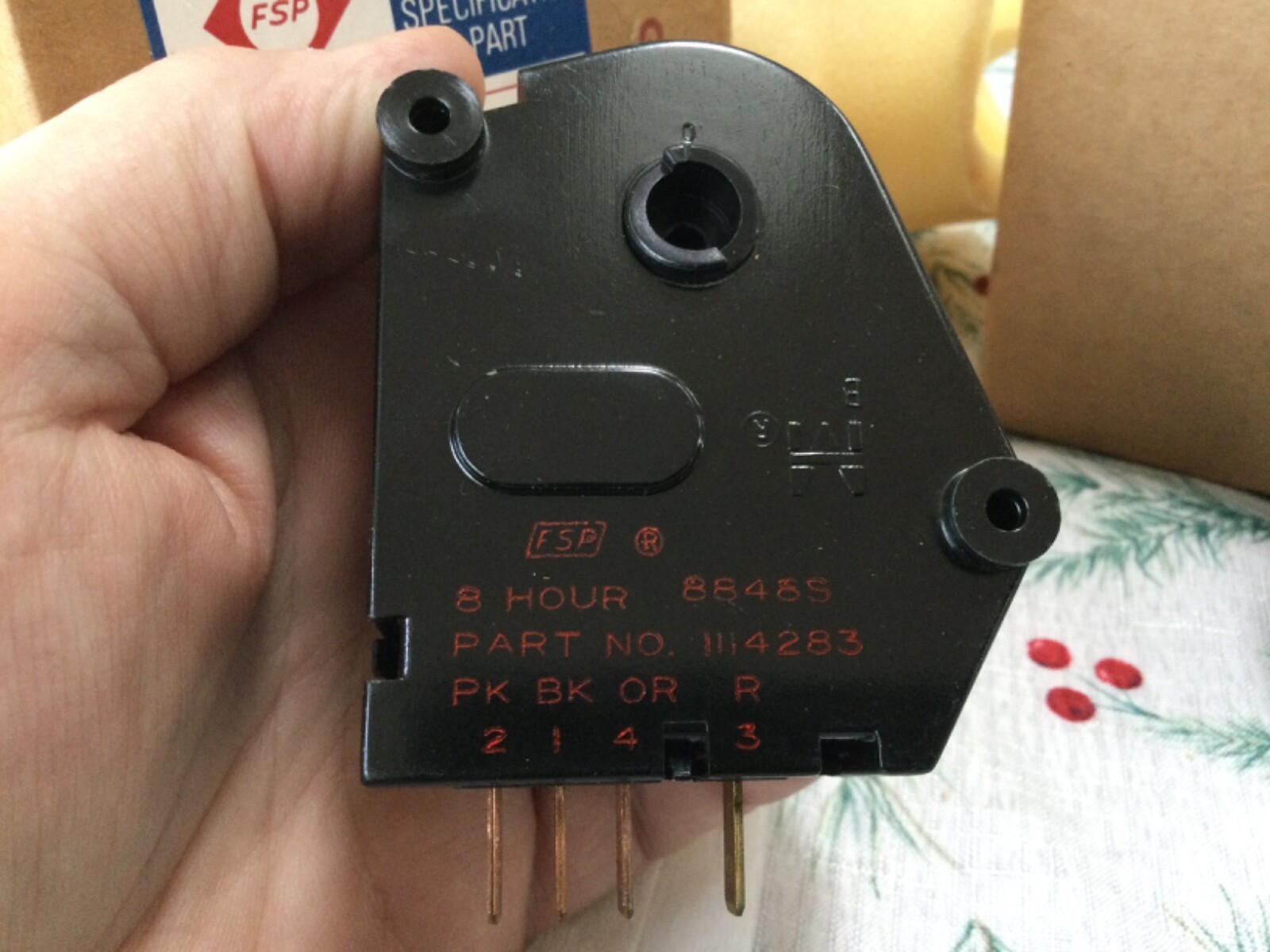 Whirlpool FSP 1114283 refrigerator defrost timer quantity of 2
