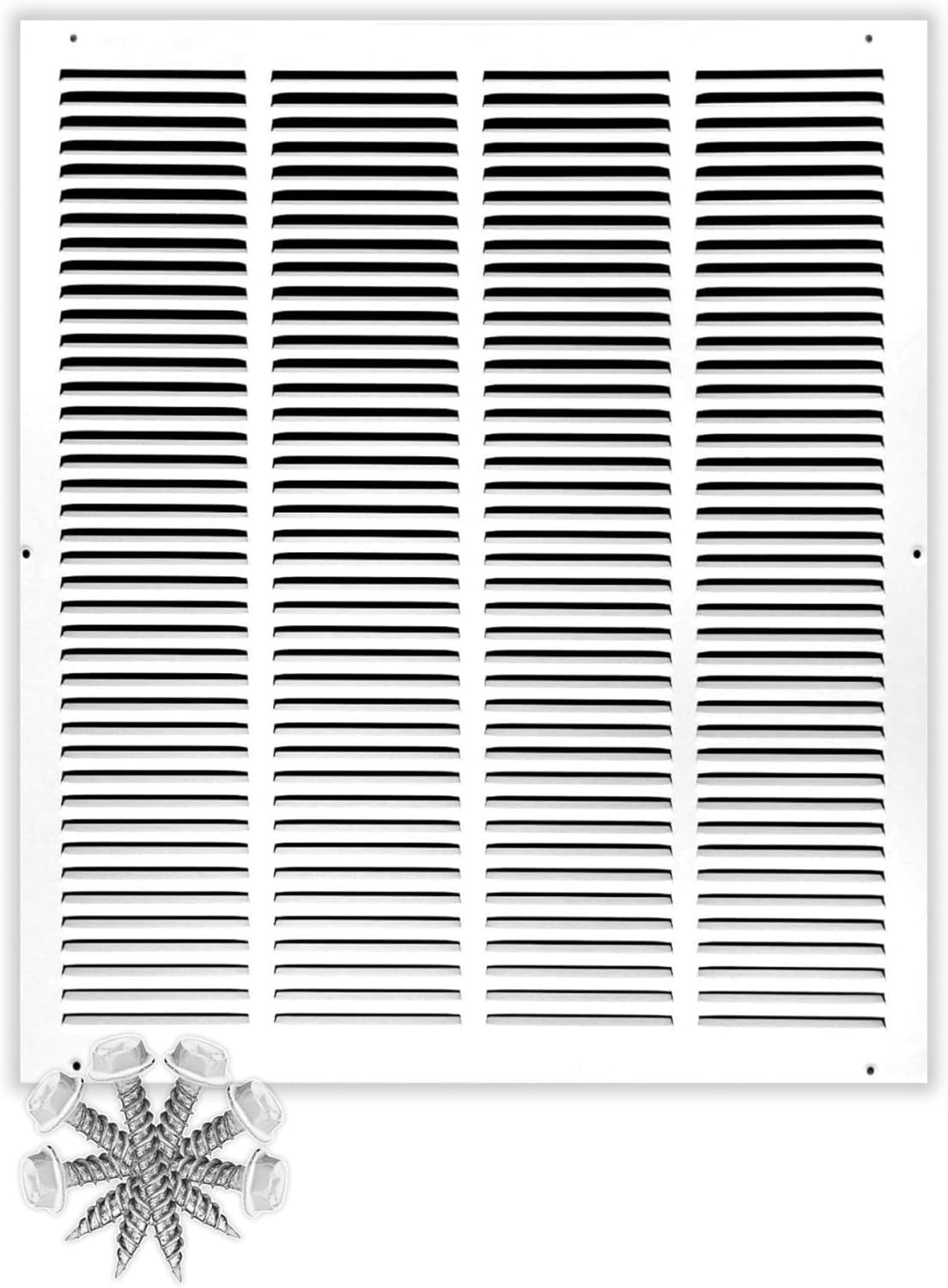 HVAC Premium 16” x 20” [Duct Opening] Flat Stamped Steel Return Air Grille