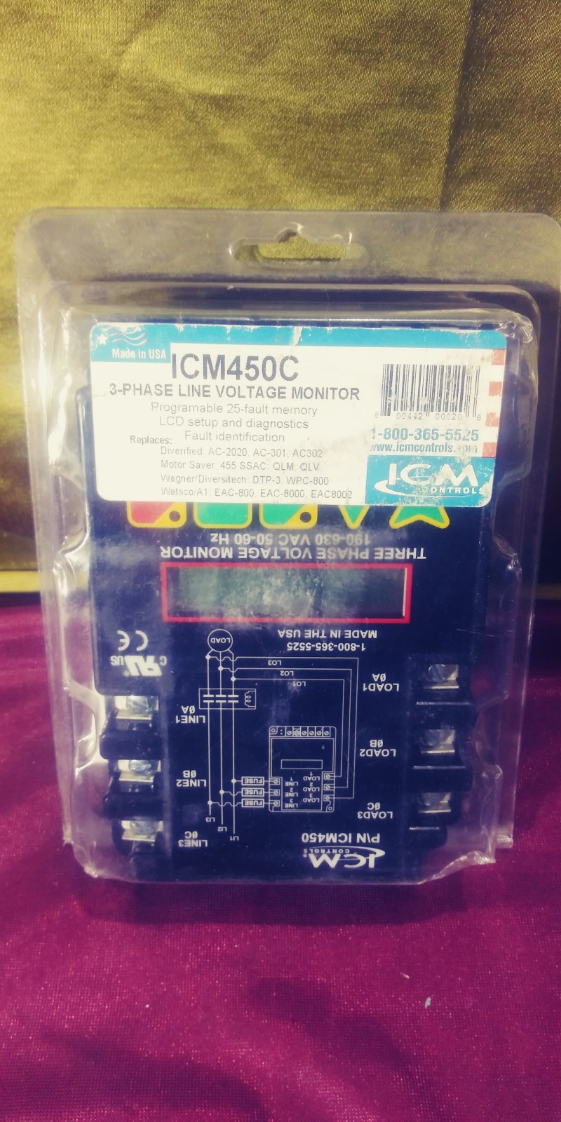 ICM Controls ICM450C 3 Phase Live Voltage Monitor