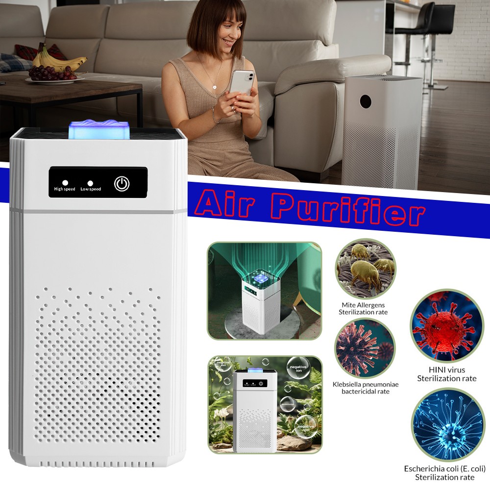 Home True HEPA Air Purifier Large Room Air Cleaner for Allergies Smoker Pet Dust