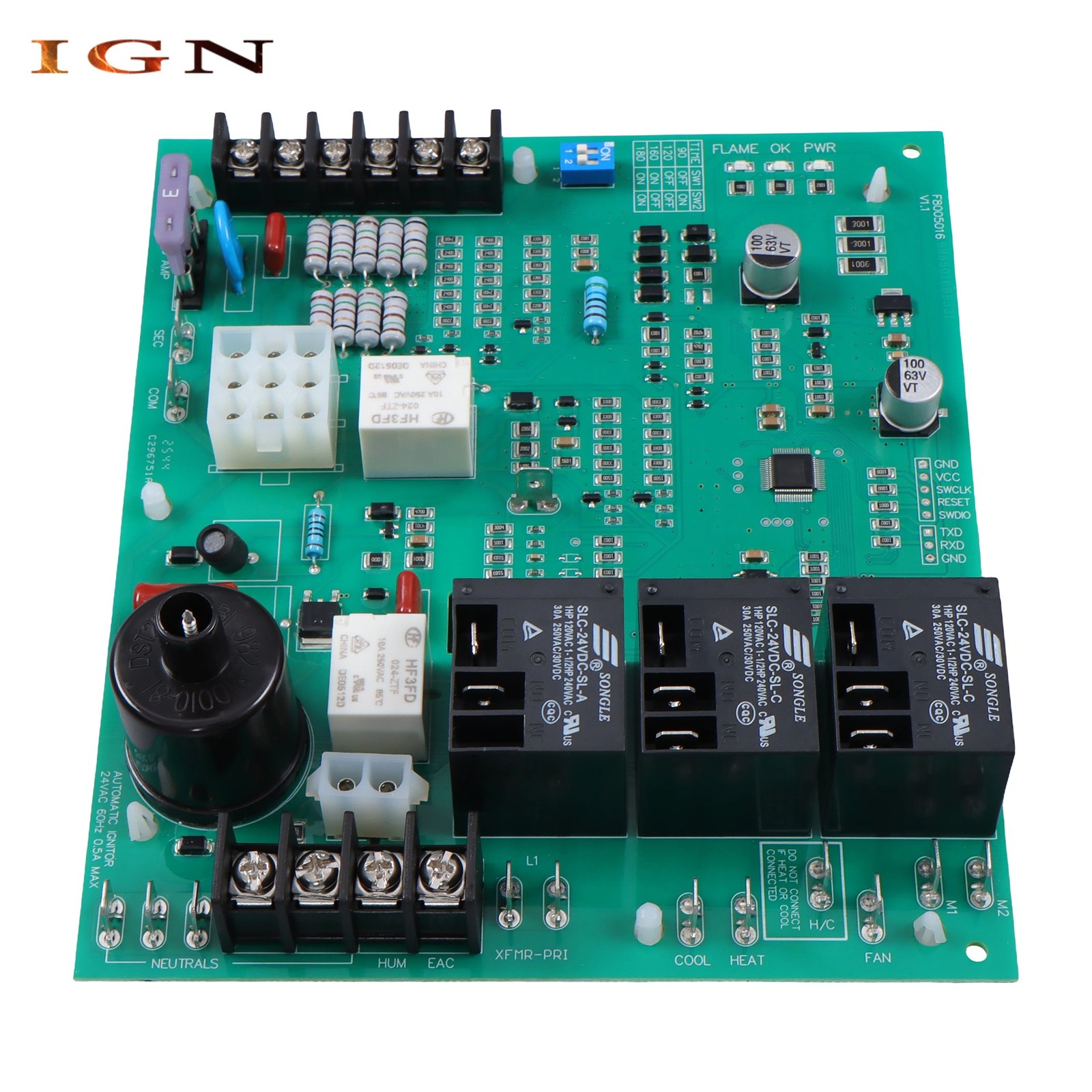 ICM292 Furnace Control Board 62-24140 Ignition Control Circuit Board 62-24140-02