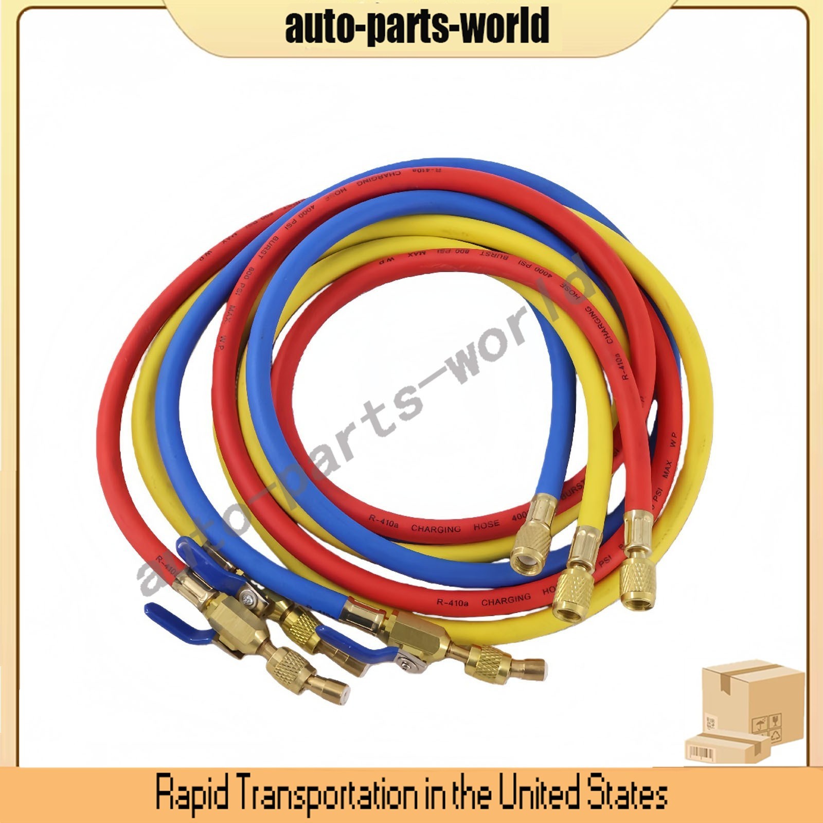 29986 For Plus II 1/4″ Charging Hose Set 72″ Compact Ball US STOCK