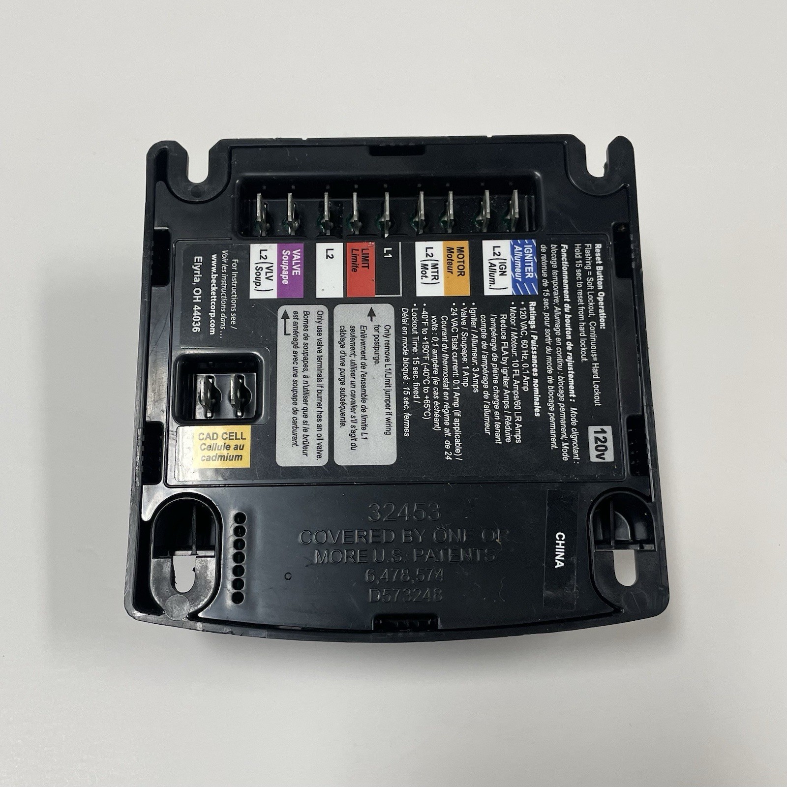 Beckett Genisys 7505 120V Oil Burner Primary Control 7505B-1500