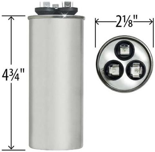 GE / Genteq 27L889 97F9851 – 45 + 5 uf MFD 440 Volt VAC Genteq Replacement Ro…