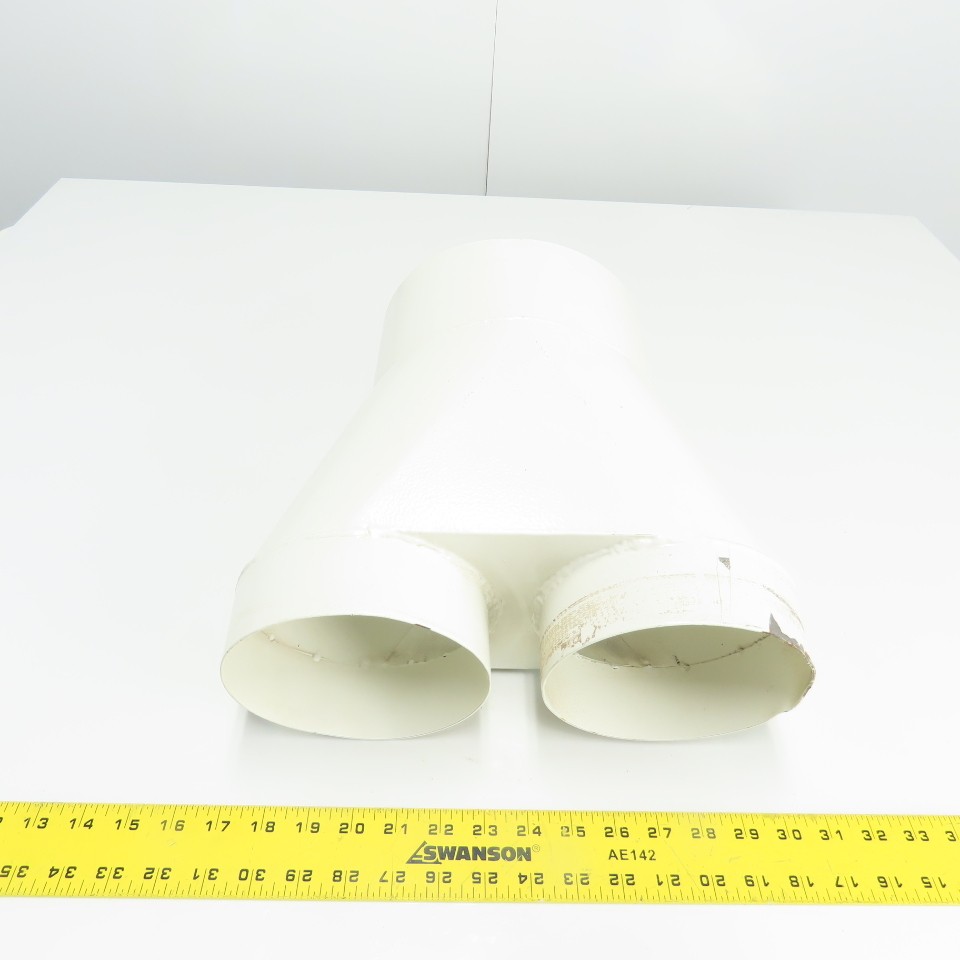 8″ OD Inlet (2) 6″ Outlet Steel Y Duct Connector 11-3/8″ OAL