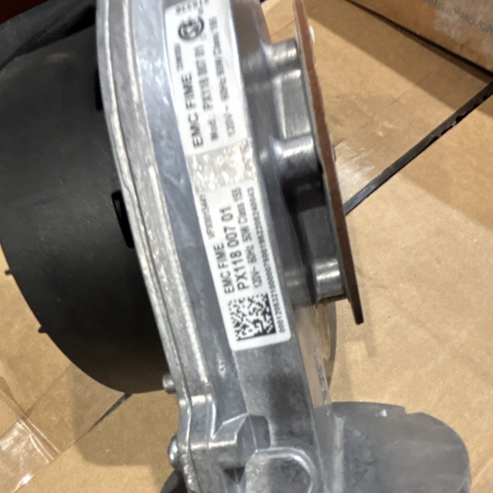 EMC FIME PX118 007 01 7500P-195 Combustion Blower Motor 120V 1 Phase Aluminum