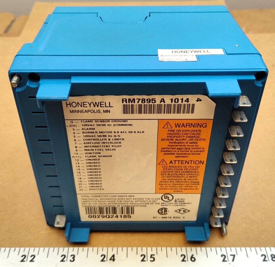 Honeywell On-Off Primary Control with PrePurge – In Burner Control RM7895 A 1014