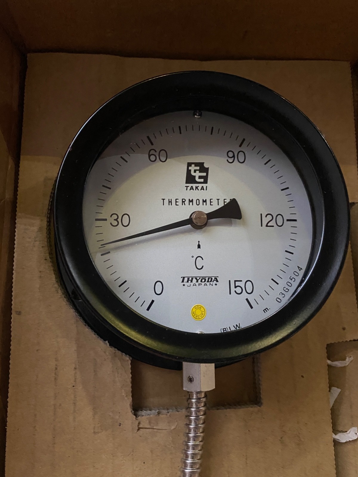 Thyoda Hyoda M4 Dial Thermometer 0 ~ 150 DEGREE C NEW Japan 48″ Stainless Probe