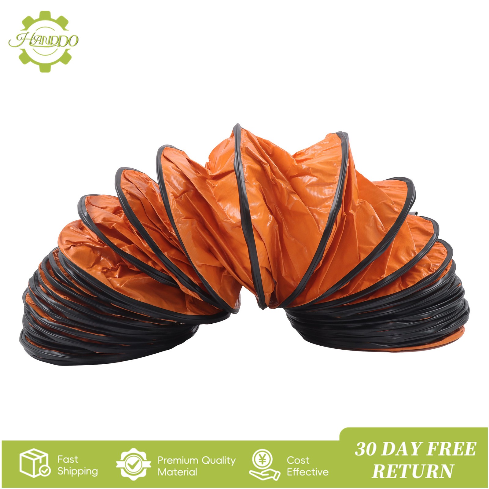 12″×25ft PVC Flexible Duct Hose, HVAC Duct Hosing Flame Retardant for Ventilator
