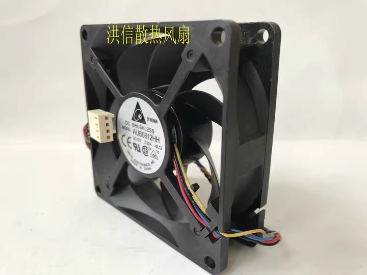 Delta AUB0812HH 8025 DC12V 0.32A 8CM 4-Wire Bearing Cooling Fan