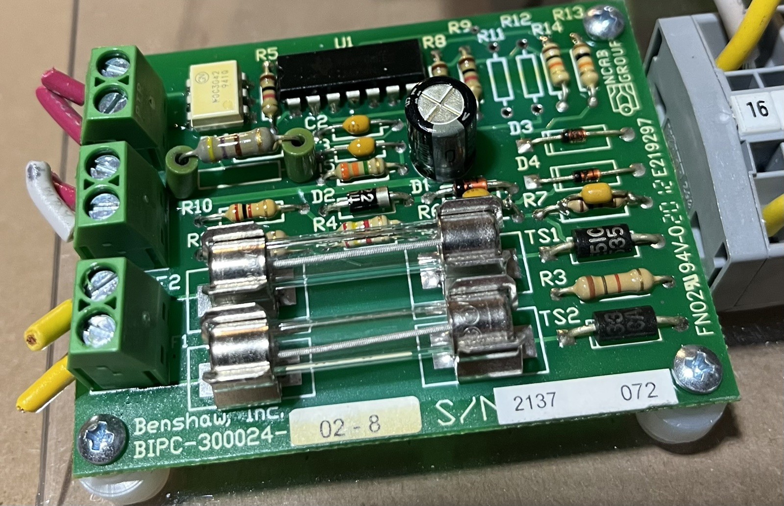 BENSHAW CIRCUIT BOARD 300065-01-03 SOFTWARE#: 810039-01-03