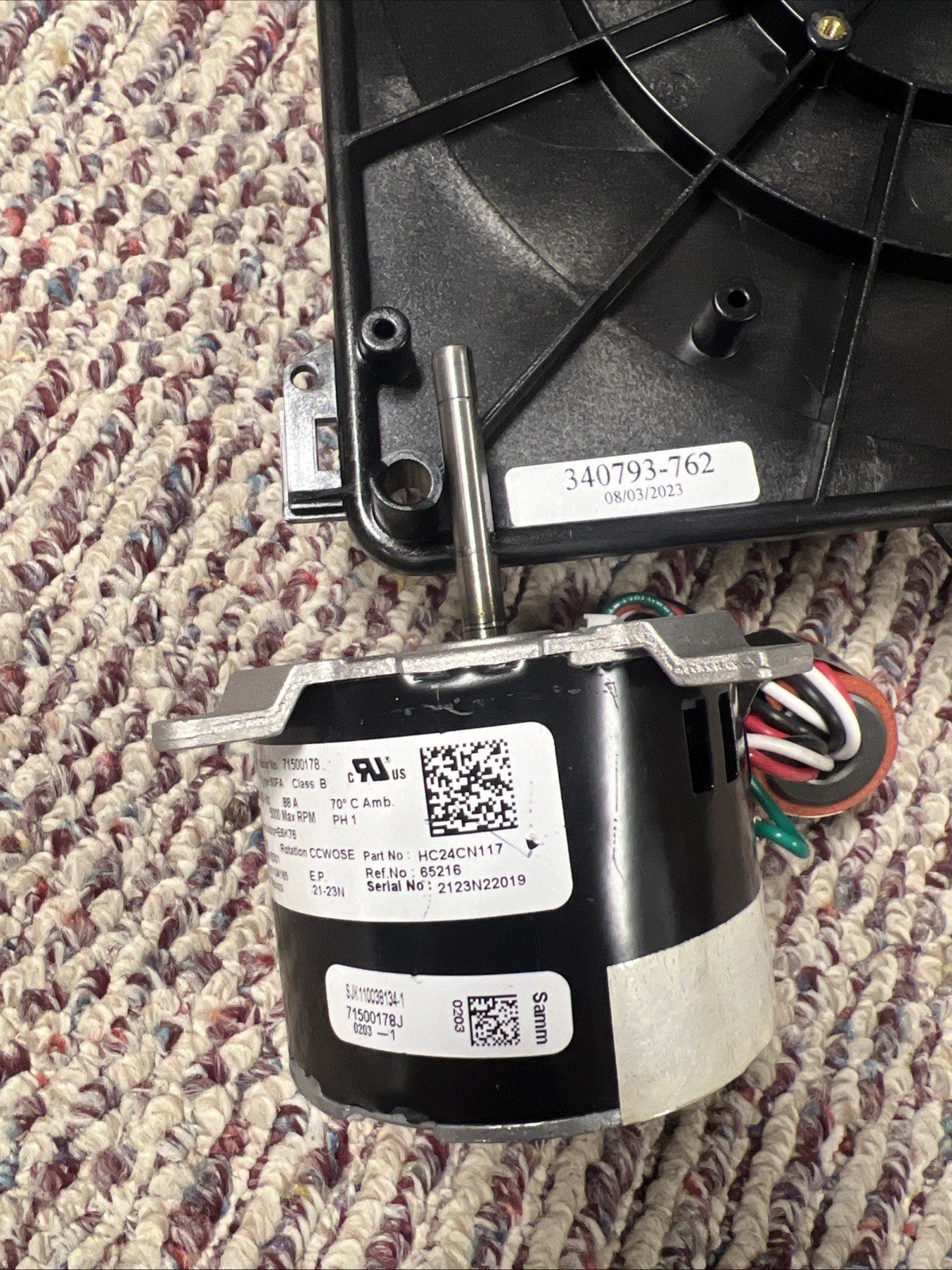 240793-762 HR46GH003 HC24CN117 81104165 715000178 Motor Only of Inducer Assembly