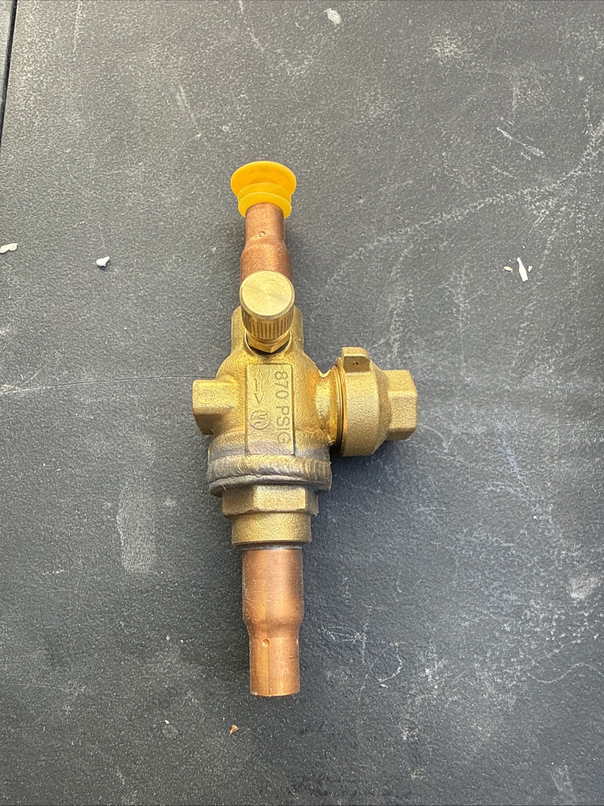 KeepRite Refrigerant Ball Valve 38BV(T) 3/8 in Brass Copper ODS w/TAP HVAC