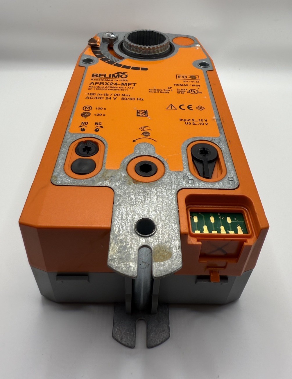 Belimo Actuator 180 in-lb / 20Nm AC/DC 24V 50/60Hz AFRX24-MFT: Used / Untested