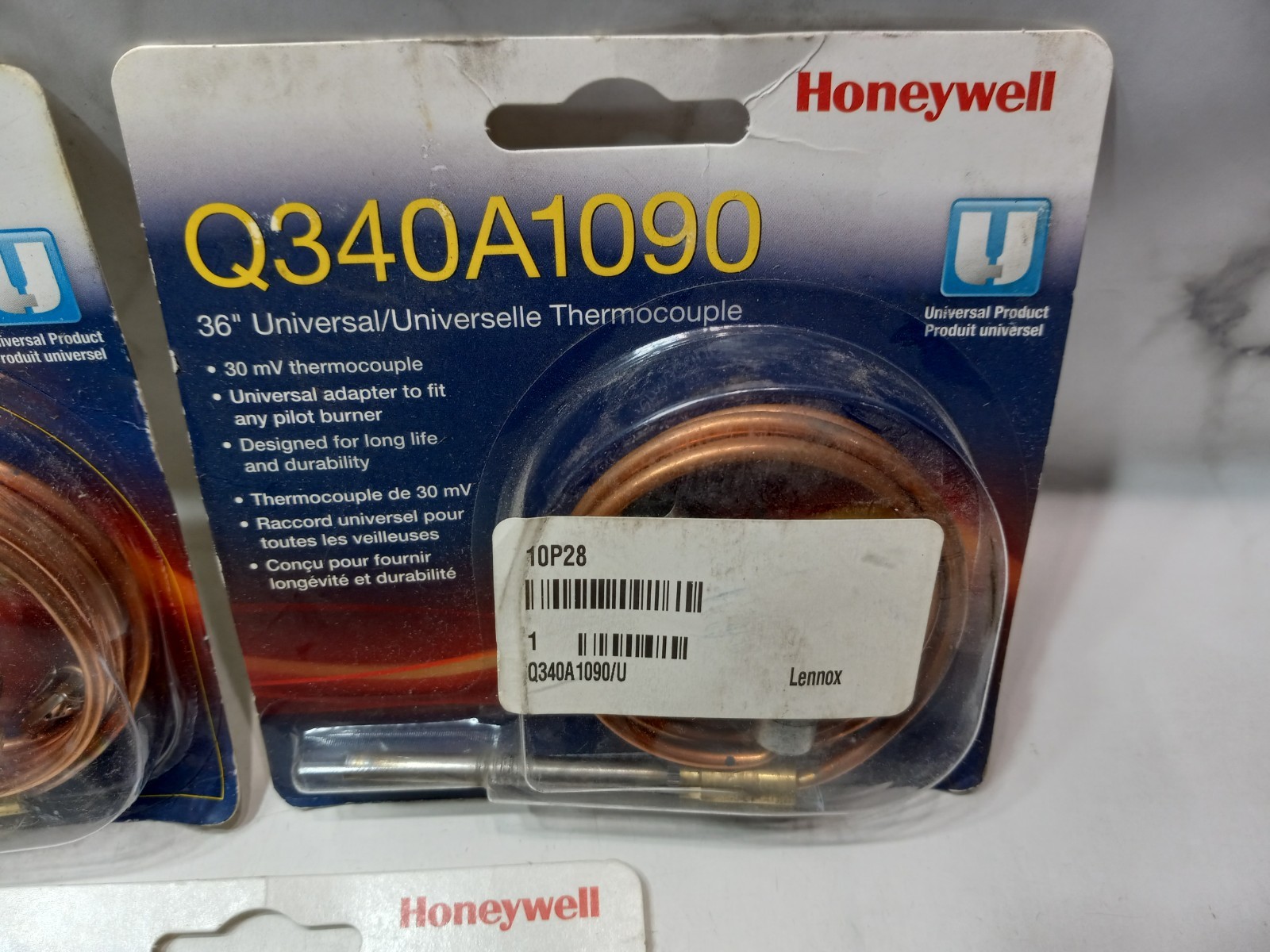 Lot of 3 Honeywell Q340A1090 Thermocouple 36″ Universal 30mV NOS