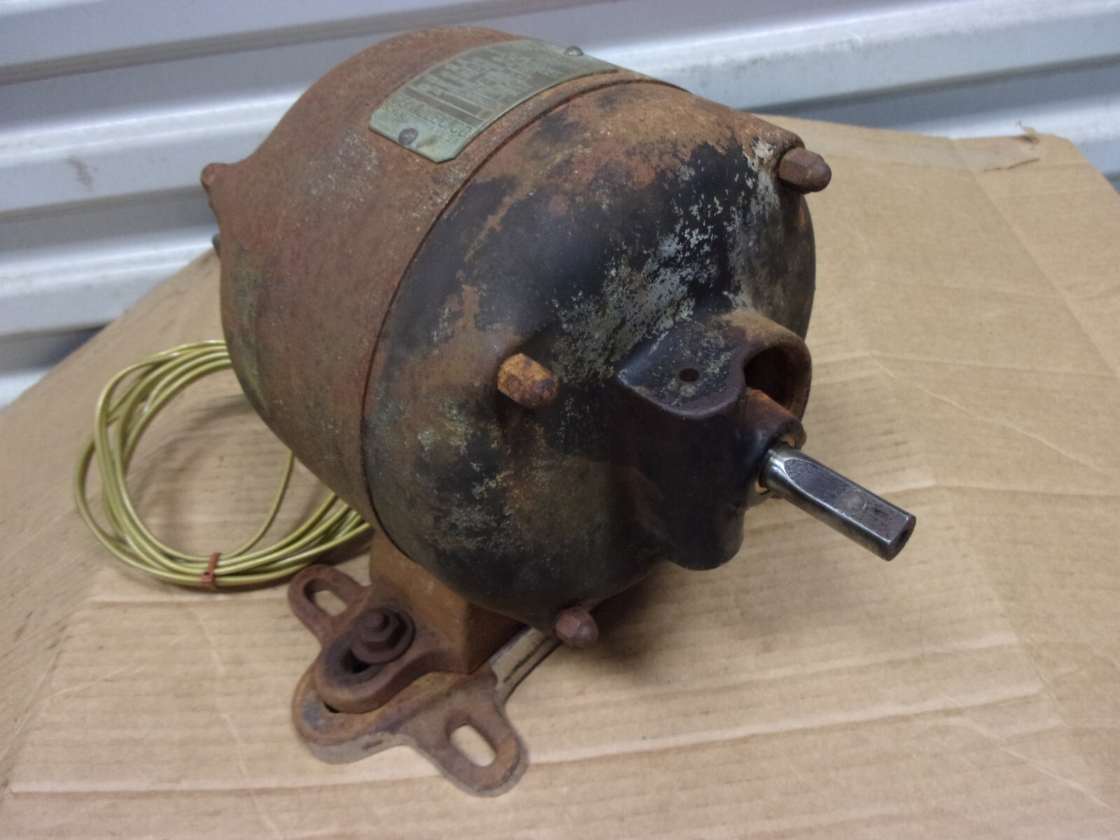 Vtg GE 1/4 HP Electric Motor 1725 Rpm 110 Vac Scroll Saw 1/2″ Shaft Cast Iron US