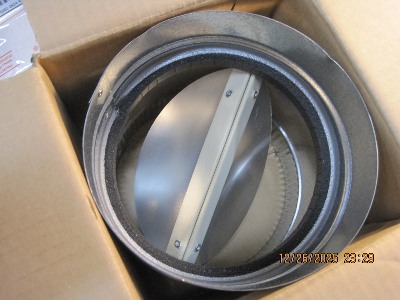 JOHNSTONE 6 INCH BUTTERFLY DAMPER VALVE M80-089 NEW