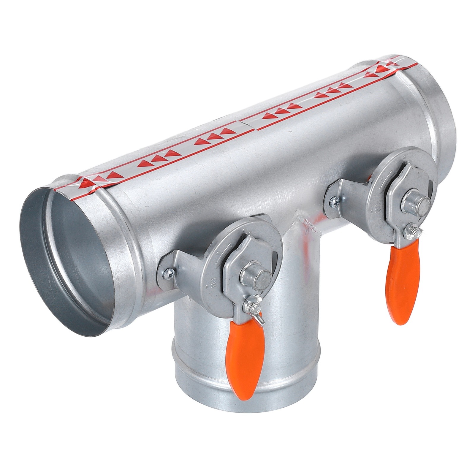 4 Inch OD 3 Way Splitter T-Shaped Manual Volume Damper for Vents Fans