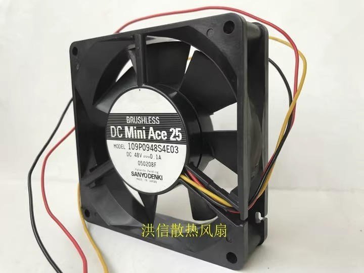 1PCS SANYO 109P0948S4E03 DC48V 0.1A 90*90*25MM 3-Wire Axial Cooling Fan