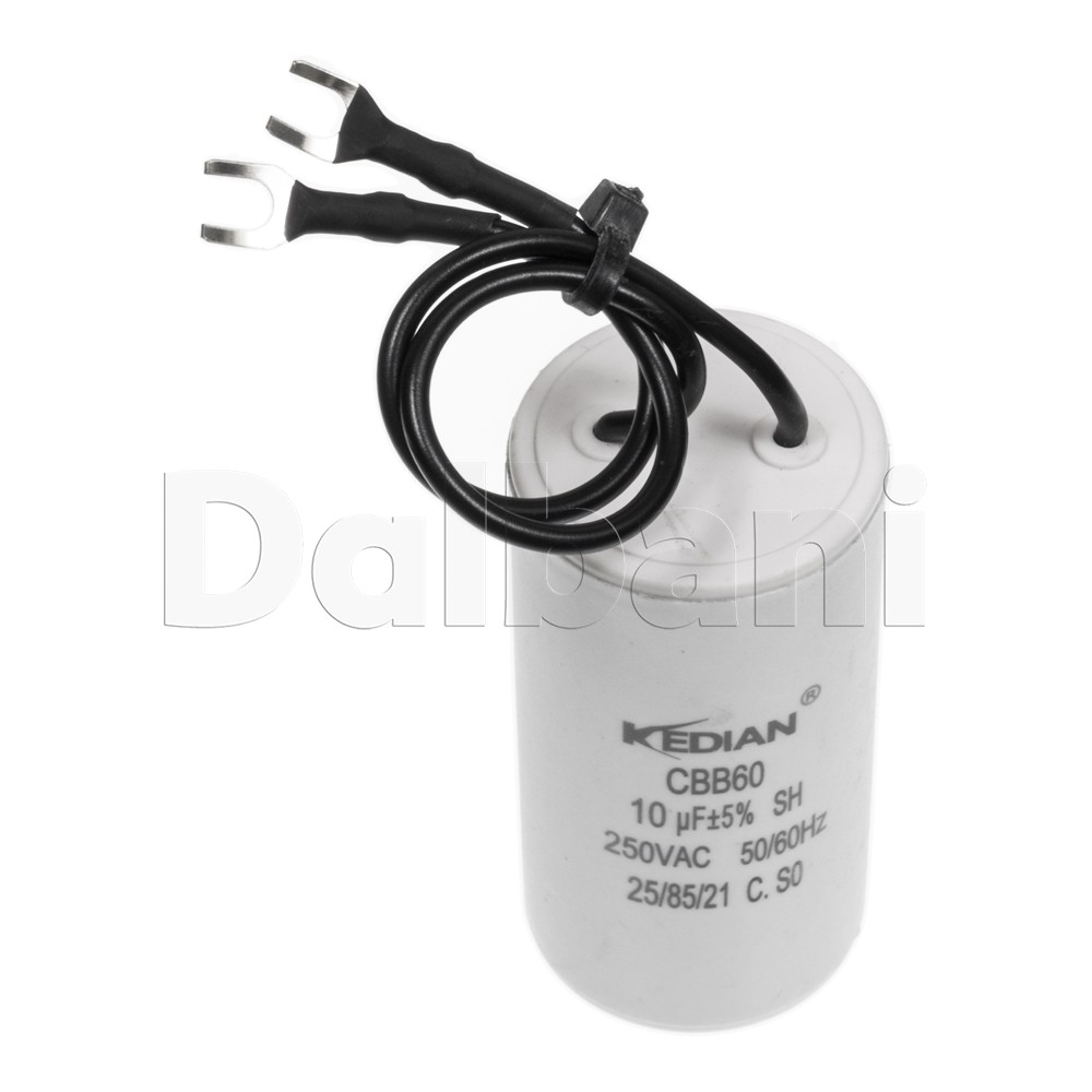 New 10UF 250VAC Wire Motor Run Capacitor CBB60 HVAC 10MFD 250VAC 25/85/21 30X60