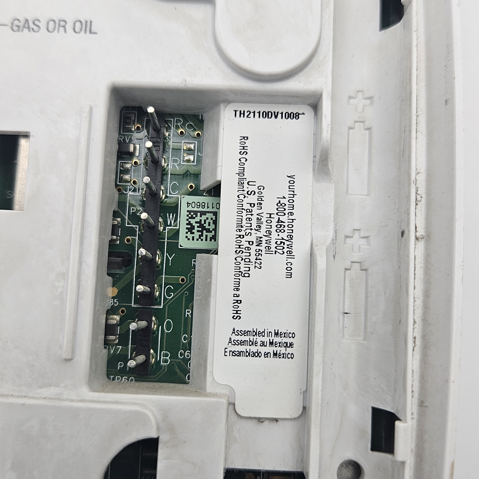 Honeywell TH2110DV1008 PRO 2000 Vertical Programmable Thermostat Tested Working