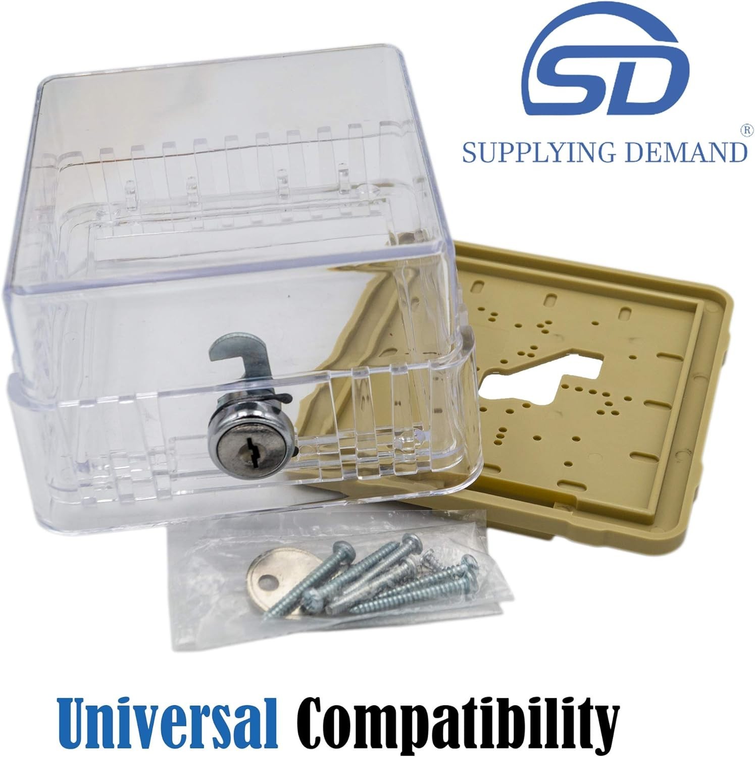 BTG-EK Thermostat Guard 3-7/8 x 3-1/2 x 2-1/2 Inch Inner Dimensions Key Locking