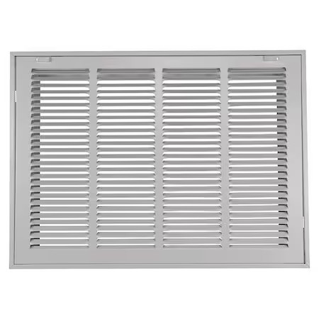 Ceiling/Wall Filtered Return Air Grille, 20 In W X 20 In H Opening, White,