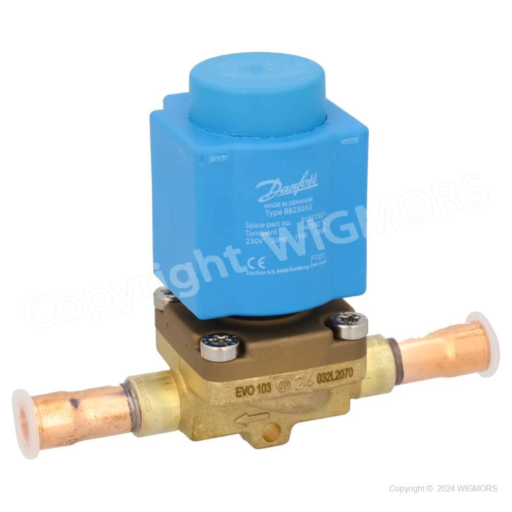 Valve Danfoss EVO 103 with coil 230V 50Hz IP65 (EVR 10 solder 12 mm) 032L2070