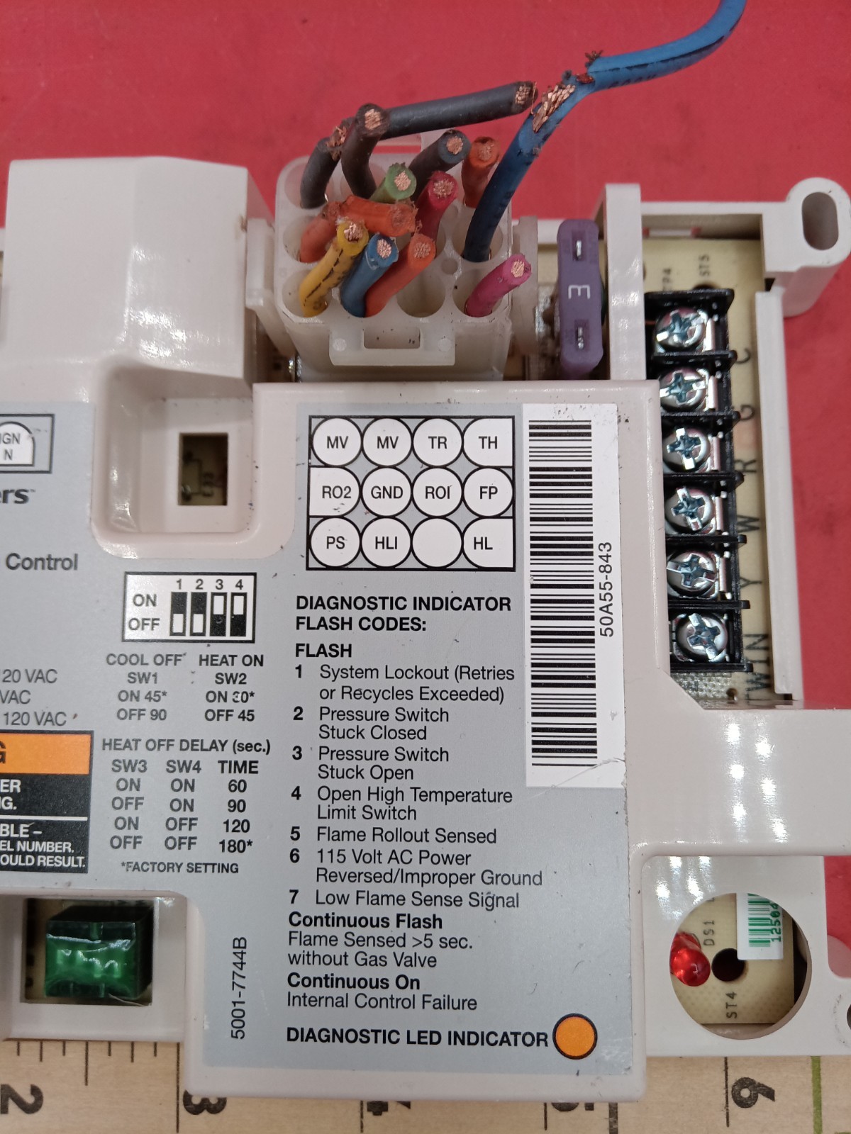 50A55-843 Integrated Furnace Control Board For White Rodgers Silicon Carbide