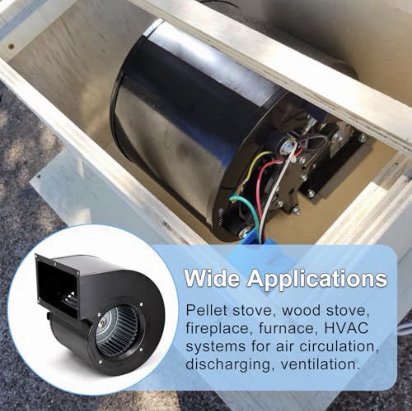 115V Centrifugal Blower Motor w/ Capacitor Replaces Dayton/Fasco 1TDT8