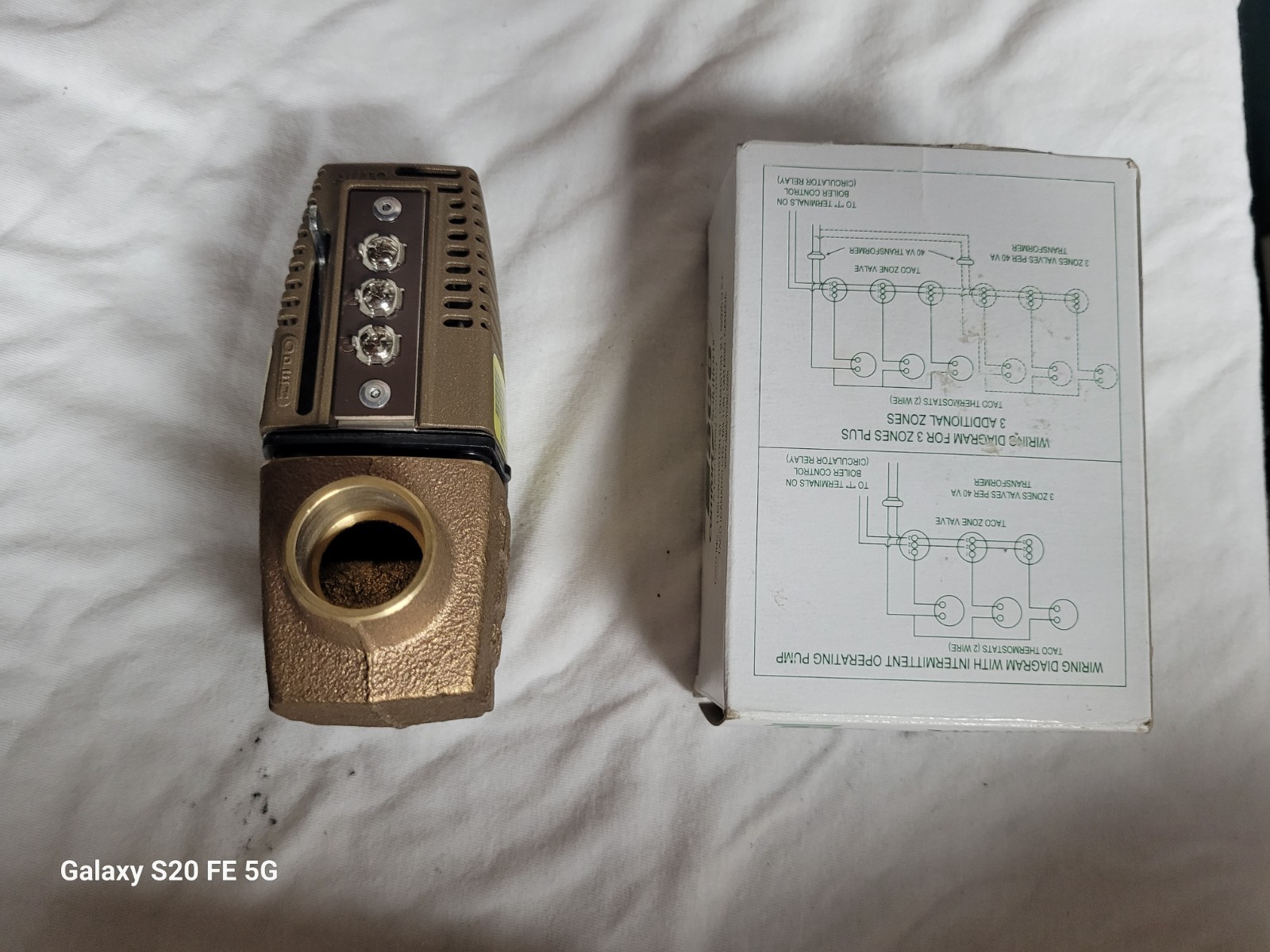 Taco 571-2 3/4 inch Sweat Zone Valve – Gold