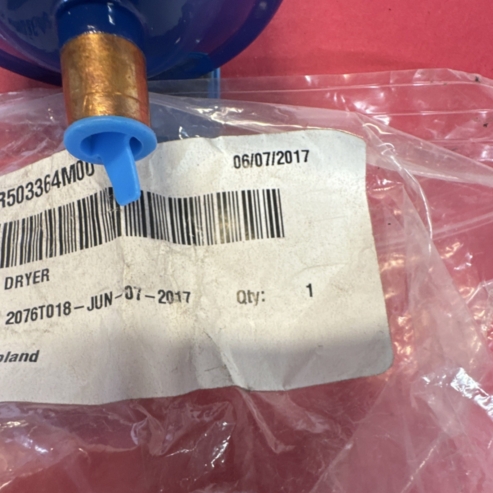 Blue Metal Filter Dryer KHR503364M00 2017 HVAC Assembled in Poland