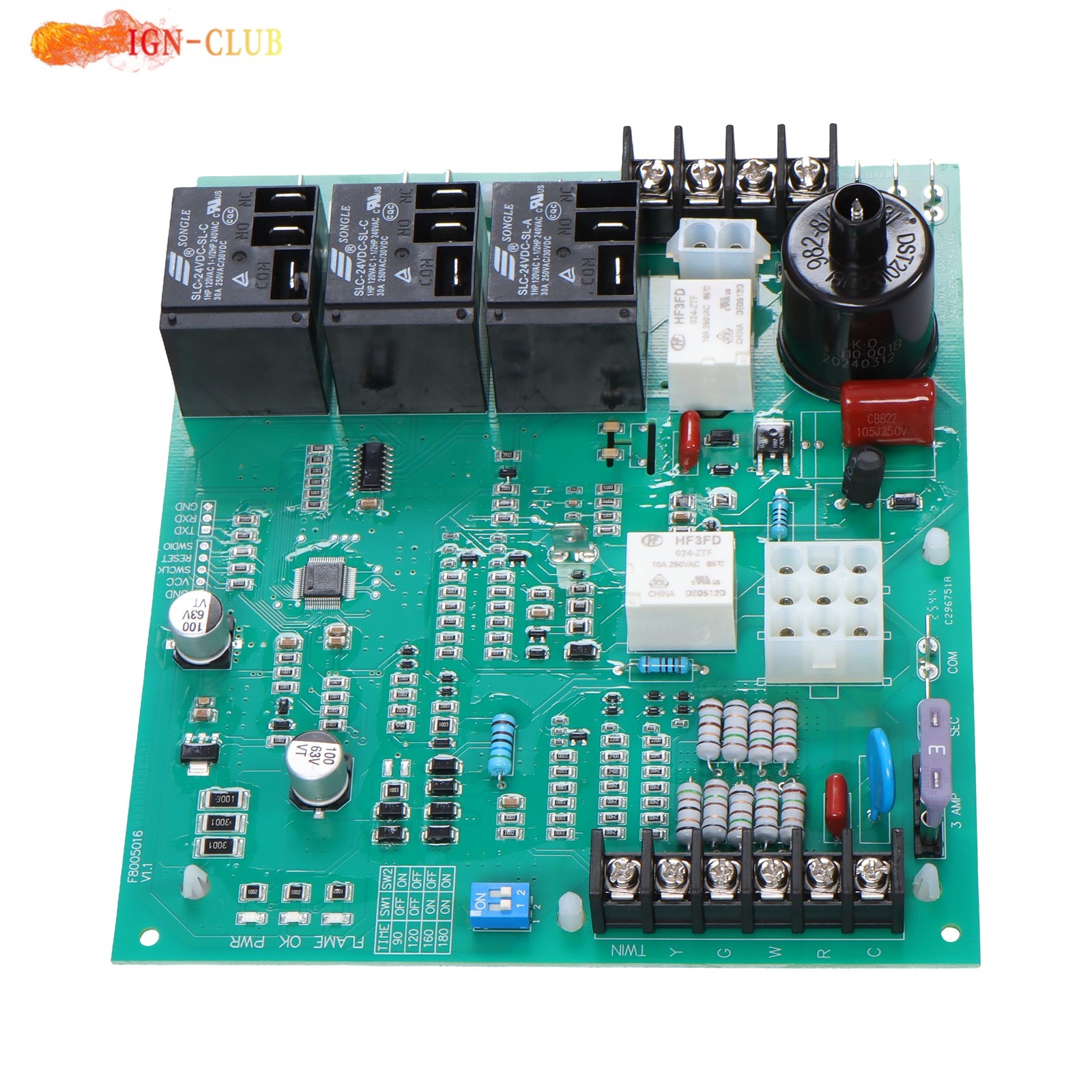 Furnace Control Board ICM292 62-24140-02 62-24140 Ignition Control Circuit Board