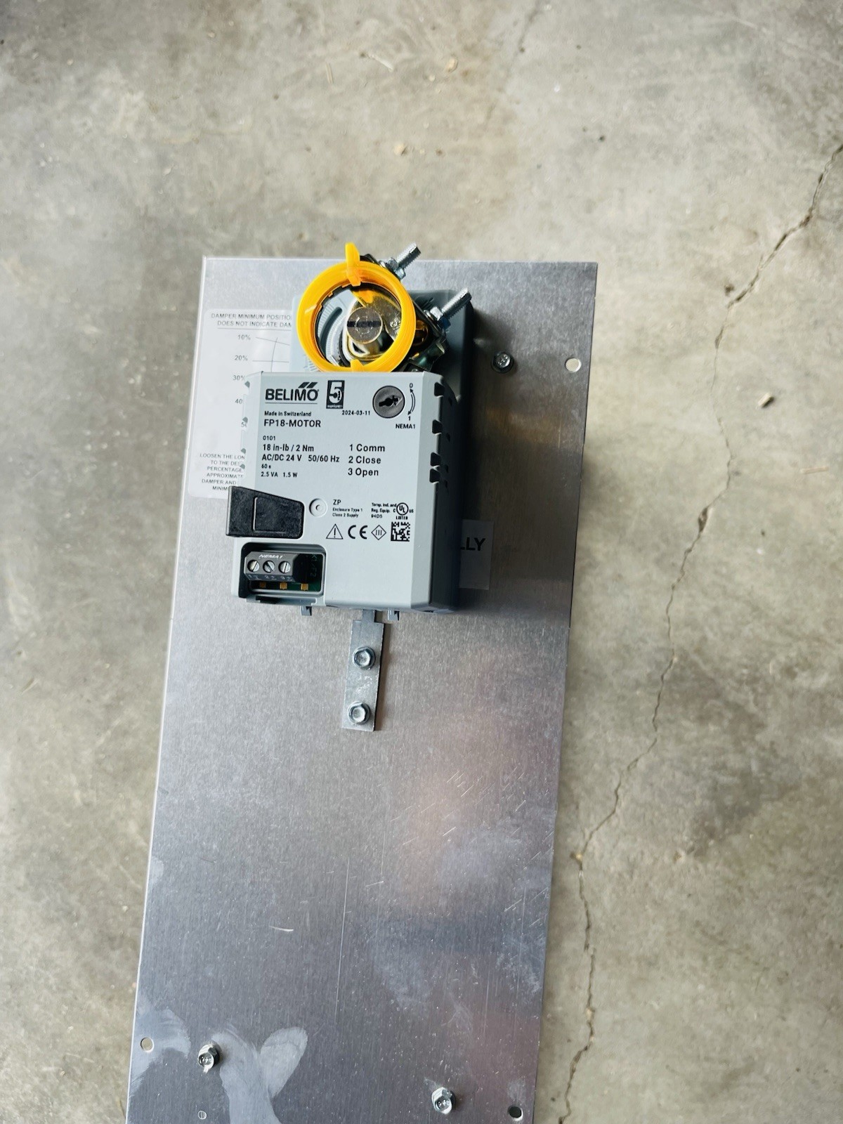 24×10 Zone Control Damper 24vac