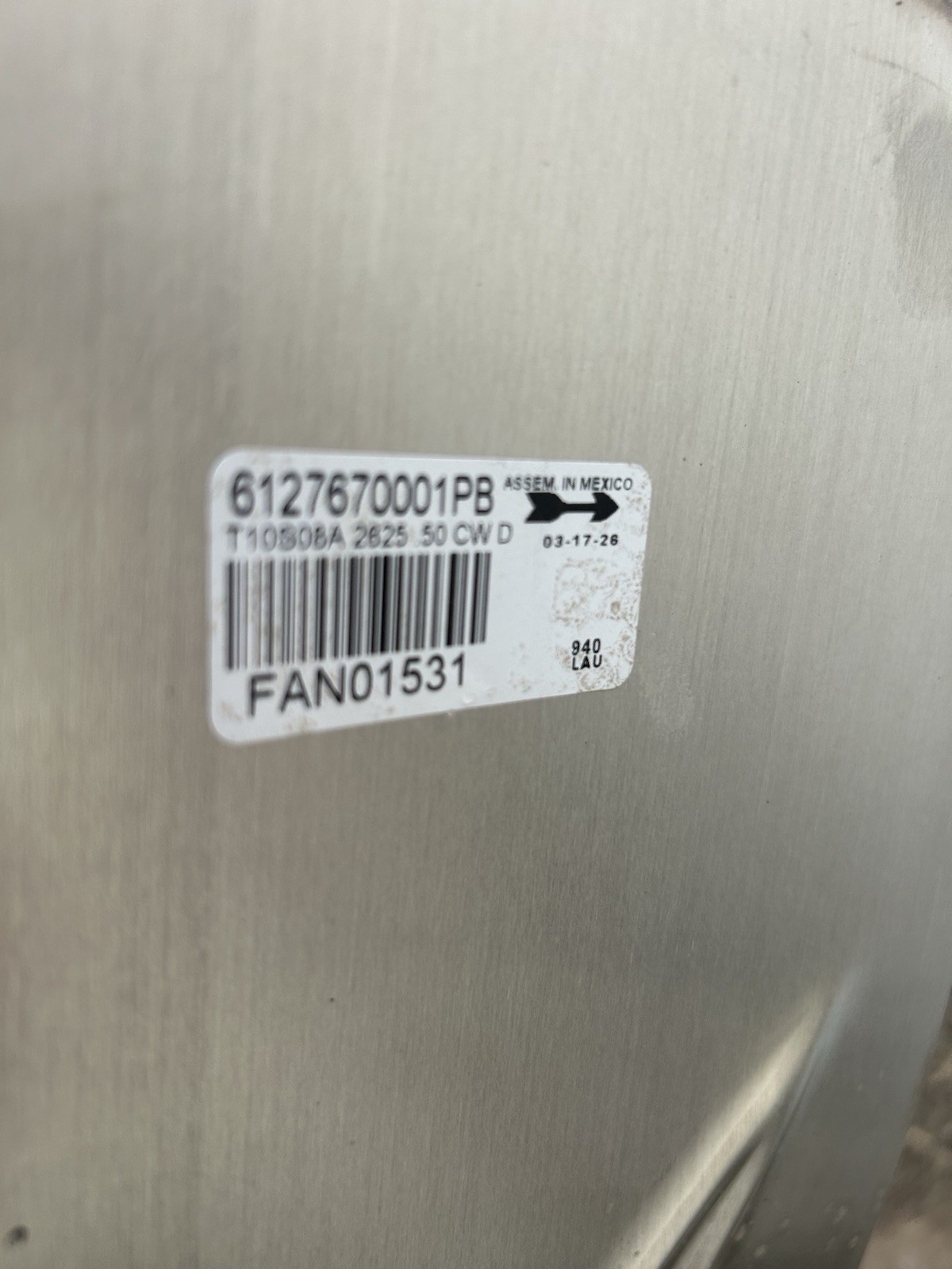 Replacement HVAC Condenser Fan Blade 3-Blade Metal Silver 6127670001PB FAN01531
