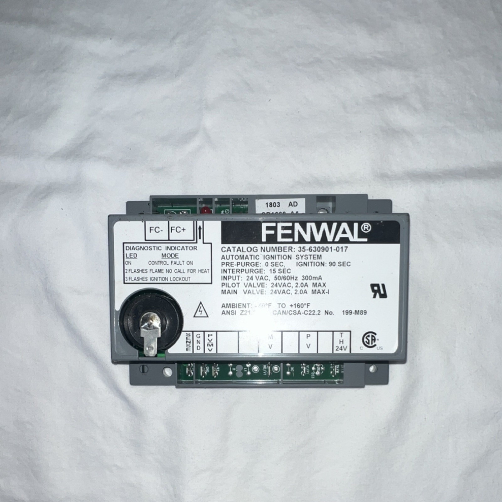 Fenwal 35-630901-017 Ignition Control Board Pitco 60102602