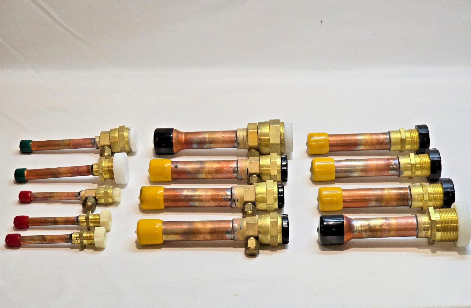 Lot 13x Parker Legris Quick Connect Stub Tubes Brass Copper HVAC Service Tools
