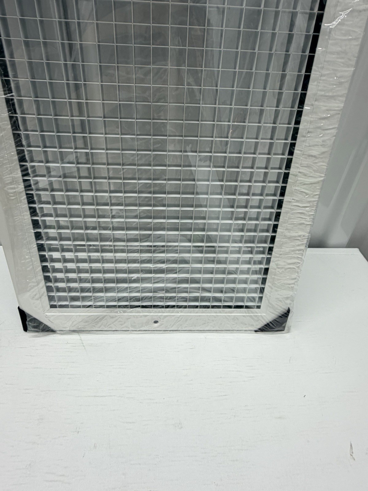 Aluminum Eggcrate Return Air Grille, 10×30 Duct Opening, High Air Flow, White