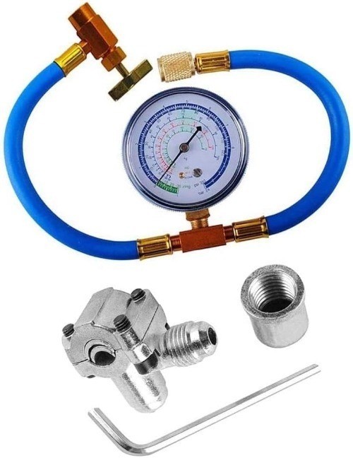 Bullet Piercing Valve Kit, 4Pcs Bullet Piercing Valve Line Tap 3 in 1 Access For